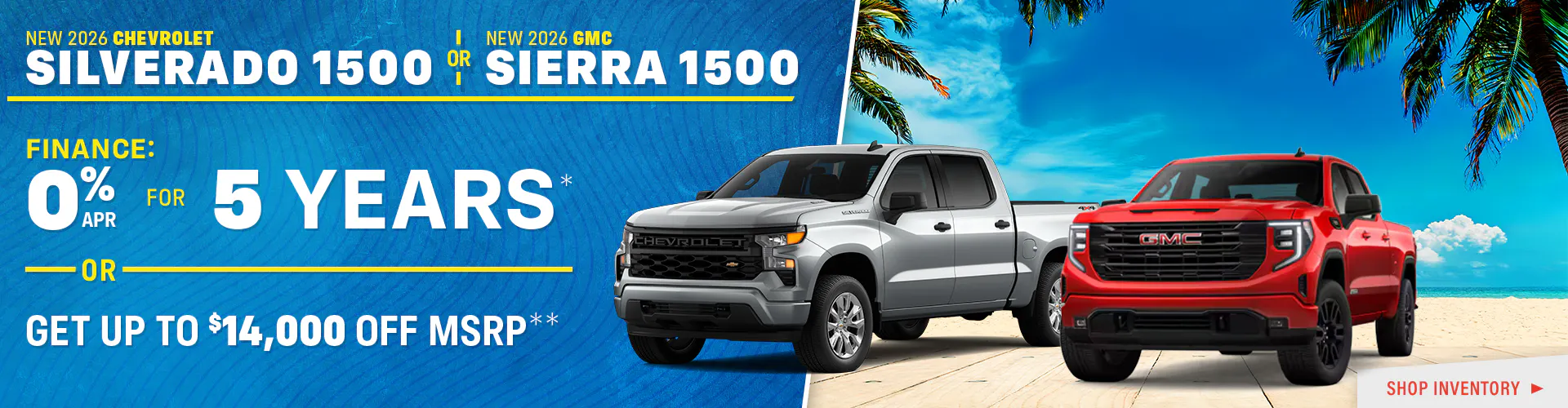 New 2026 Chevrolet Silverado 1500 or New 2026 GMC Sierra 1500