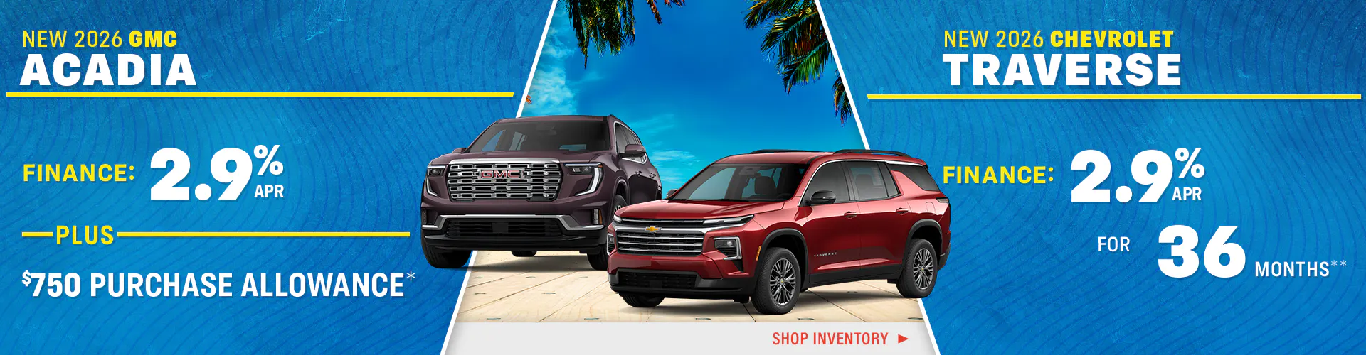 New 2026 GMC Acadia OR New 2026 Chevrolet Traverse