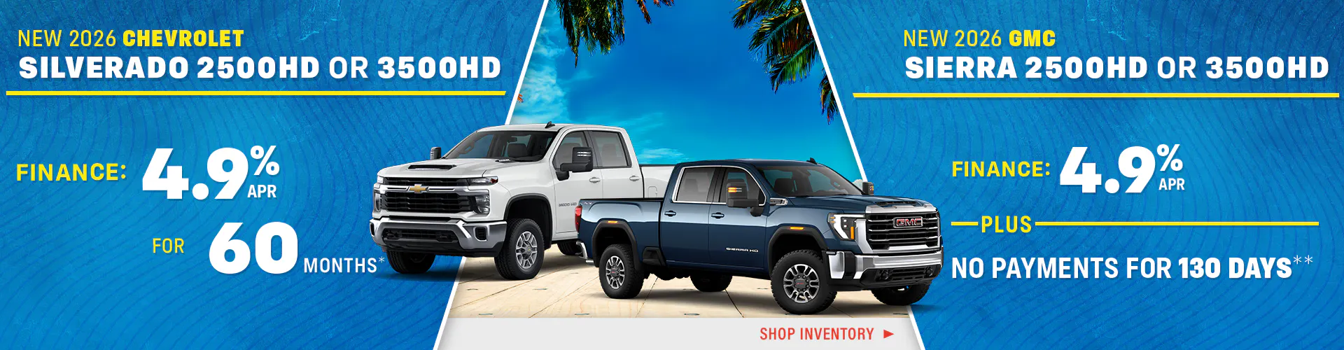New 2026 Chevrolet Silverado 2500HD or 3500HD OR New 2026 GMC Sierra 2500HD or 3500HD