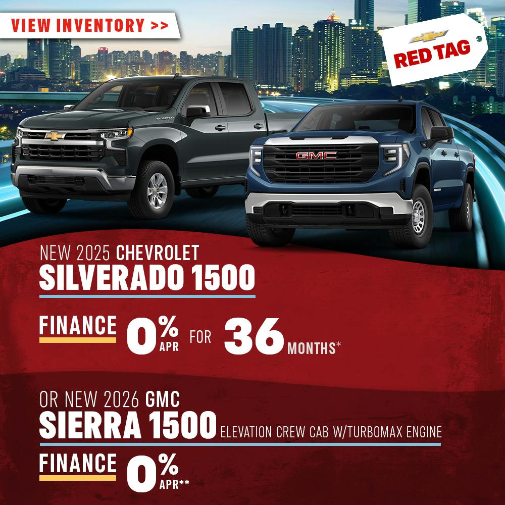 New 2025 Chevrolet Silverado 1500 OR New 2026 GMC Sierra 1500 Elevation Crew Cab w/TurboMax Engine