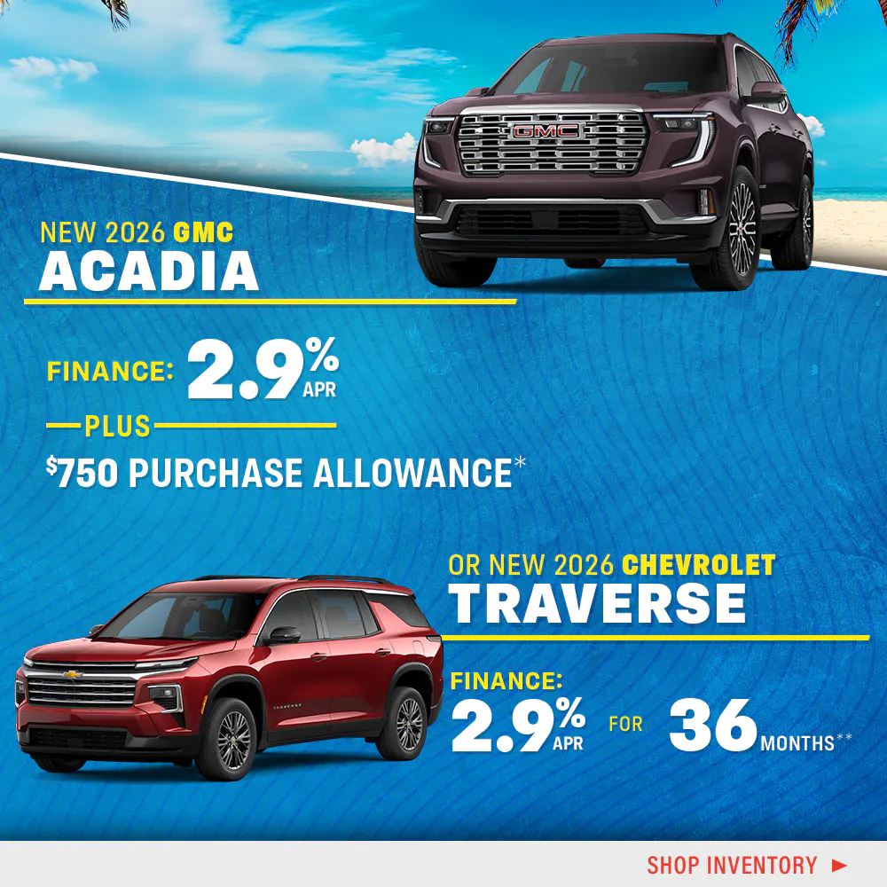 New 2026 GMC Acadia OR New 2026 Chevrolet Traverse