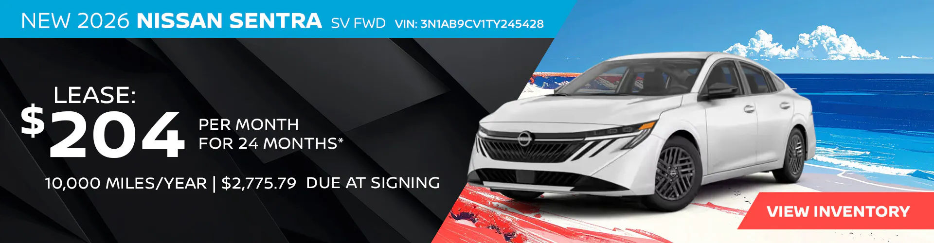 New 2026 Nissan Sentra SV FWD