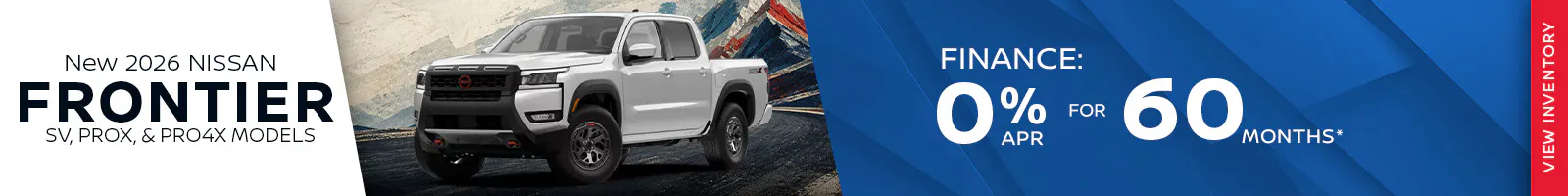 New 2026 Nissan Frontier SV, ProX, and Pro4X Models