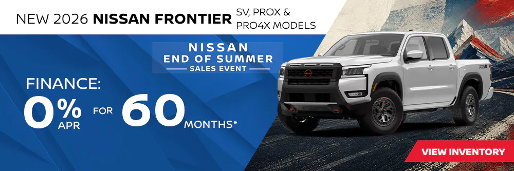 New 2026 Nissan Frontier SV, ProX, and Pro4X Models | Shottenkirk Nissan Katy