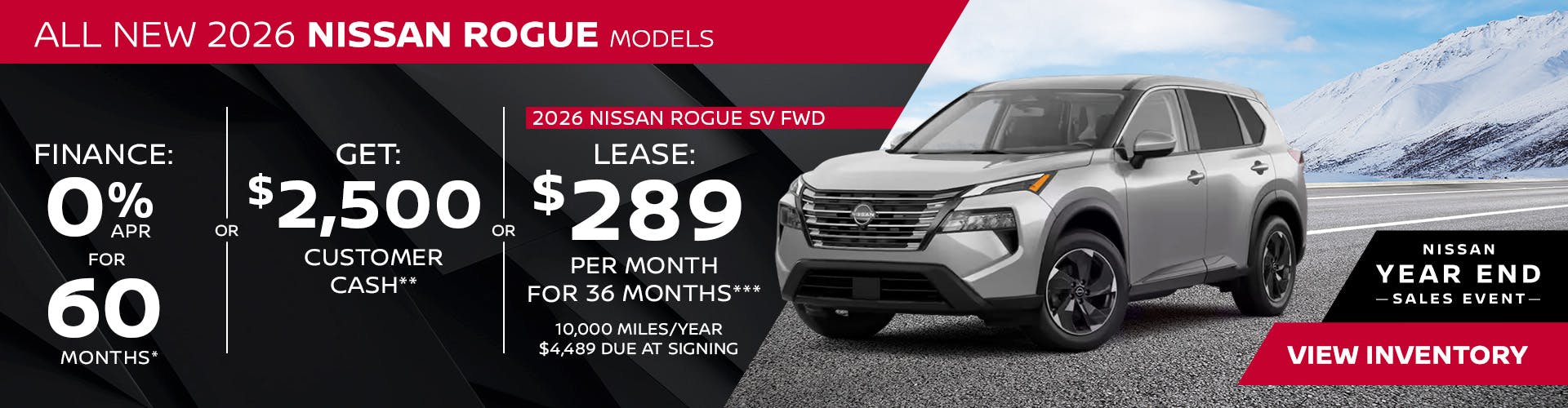 New 2026 Nissan Rogue Models OR 2026 Nissan Rogue SV FWD