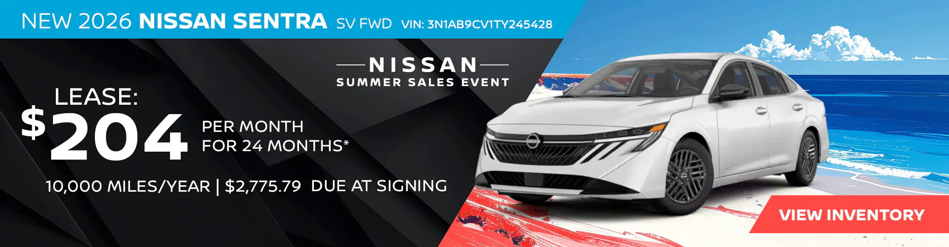 New 2026 Nissan Sentra SV FWD