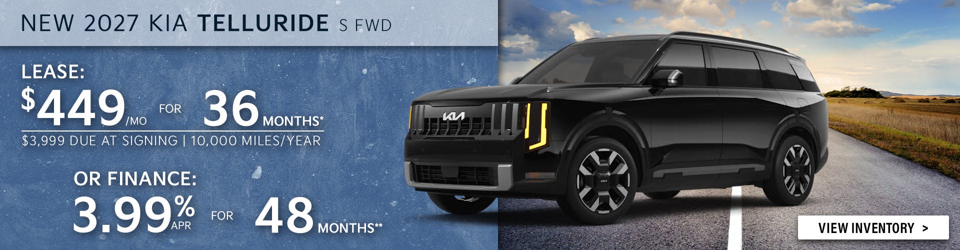 New 2027 Kia Telluride S FWD