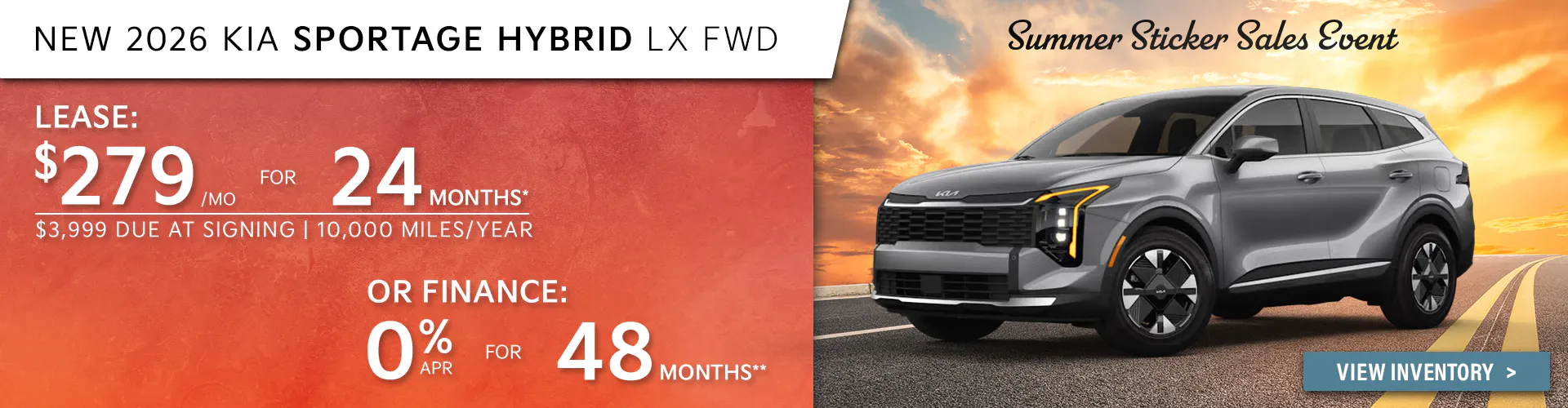 New 2026 Sportage Hybrid LX FWD