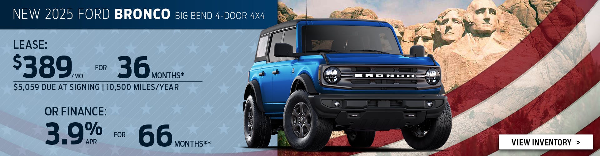 New 2025 Ford Bronco Big Bend 4-Door 4X4