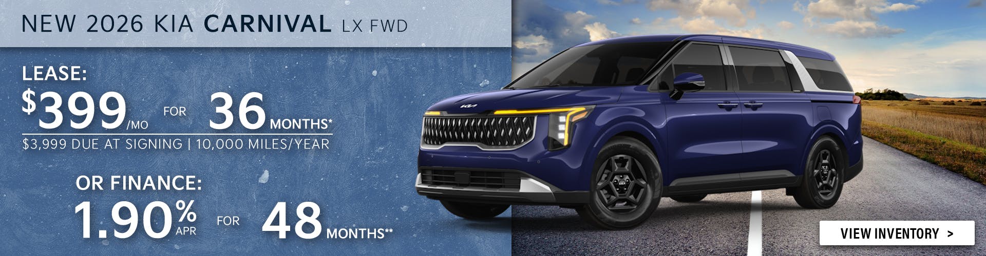 New 2026 Kia Carnival LX FWD