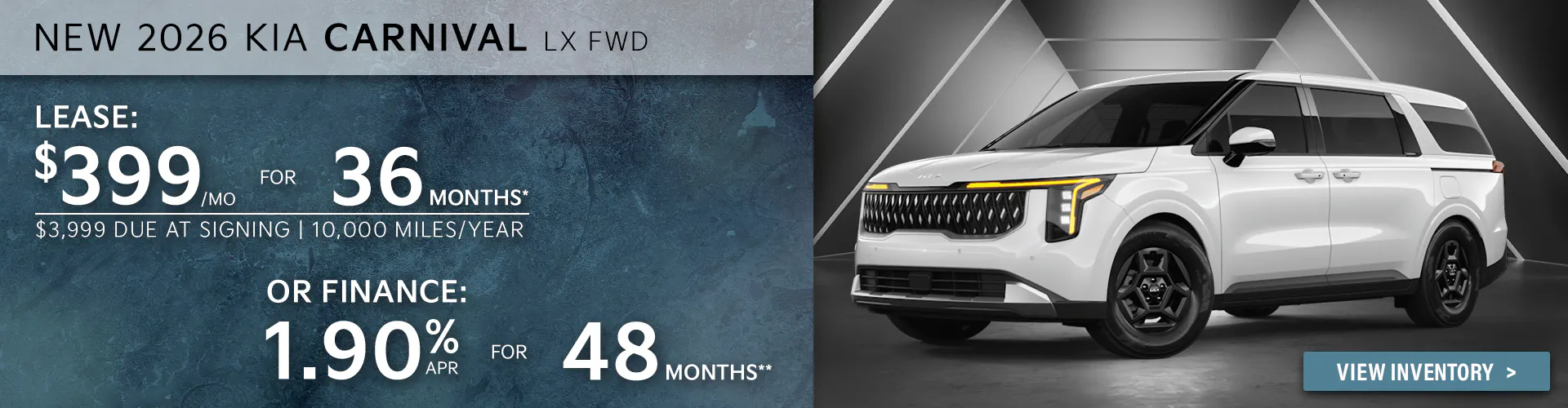 New 2026 Kia Carnival LX FWD