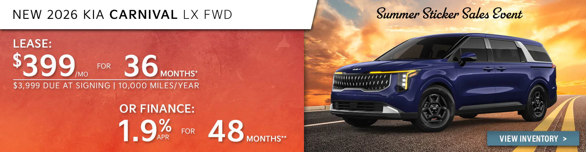 New 2026 Kia Carnival LX FWD