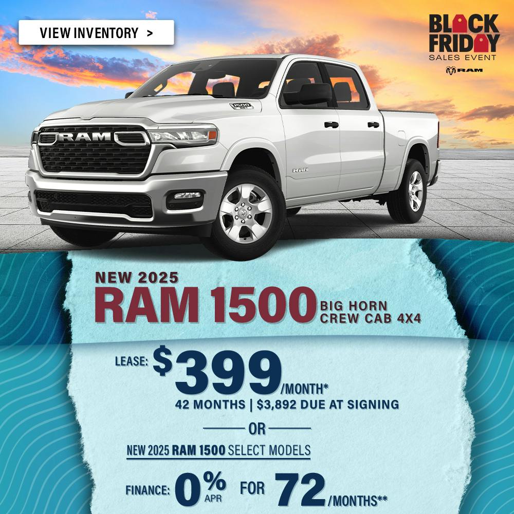 New 2025 Ram 1500 Big Horn Crew Cab 4X4 OR New 2025 RAM 1500 Select Models