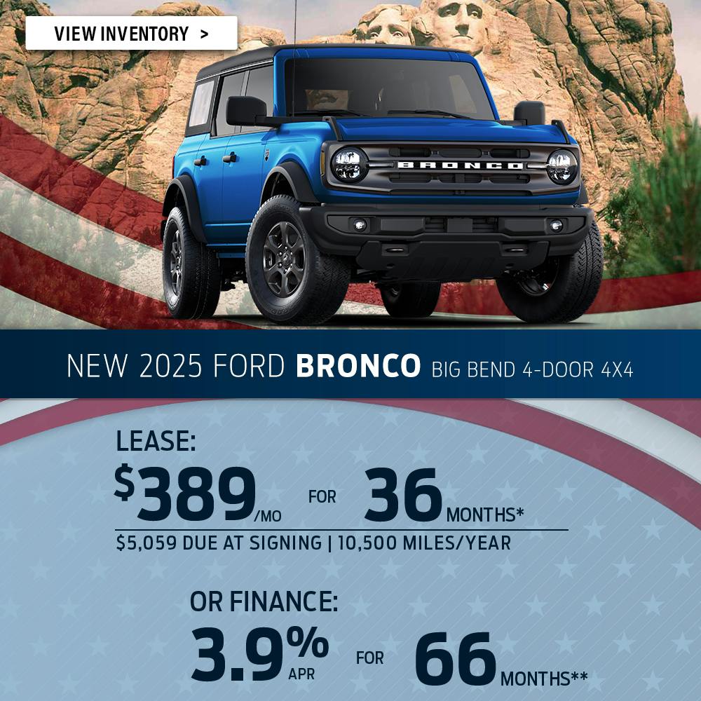New 2025 Ford Bronco Big Bend 4-Door 4X4