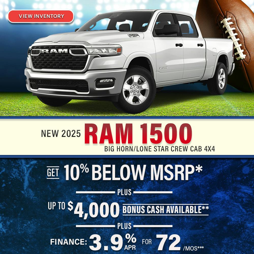 New 2025 Ram 1500 Big Horn/Lone Star Crew Cab 4X4