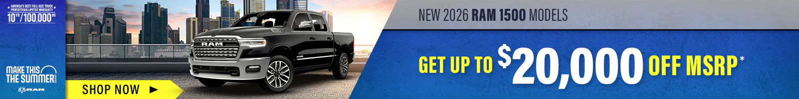 New 2026 RAM 1500 Limited Crew Cab 4X4 – $20,000 Off MSRP