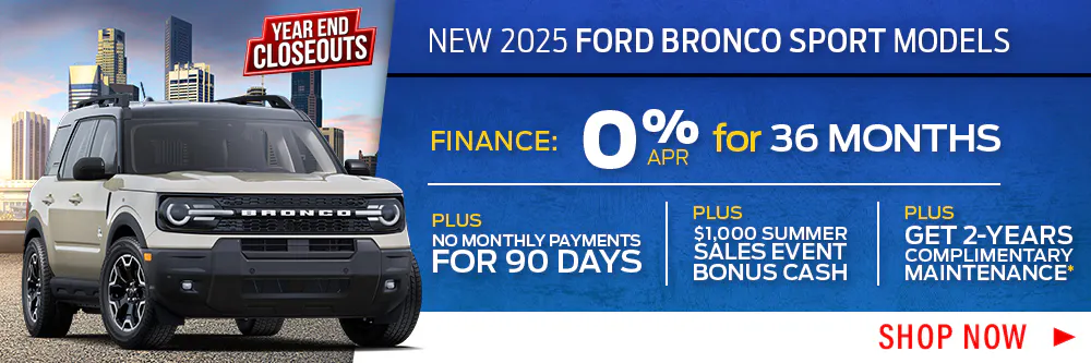 New 2025 Ford Bronco Sport Models – 0% APR | Shottenkirk Superstore