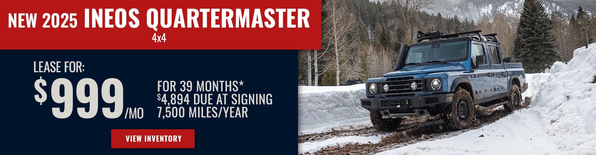 New 2025 INEOS Quartermaster 4X4