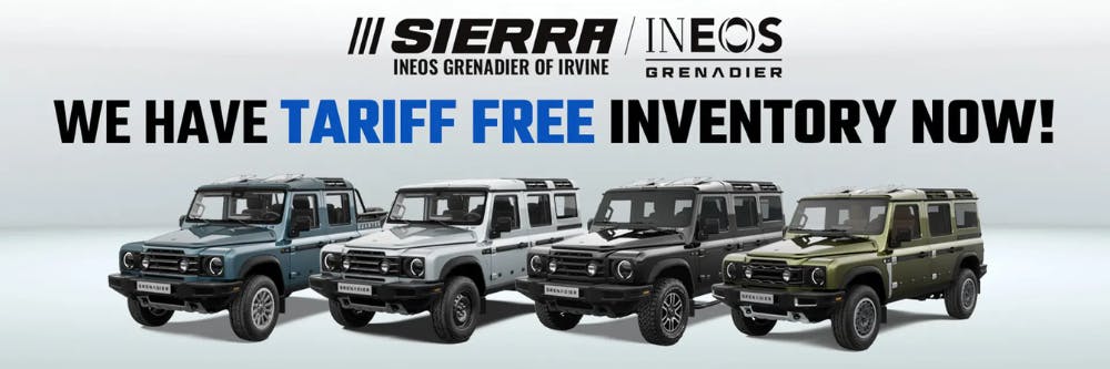Tariff Free Inventory | Sierra INEOS Grenadier of Irvine