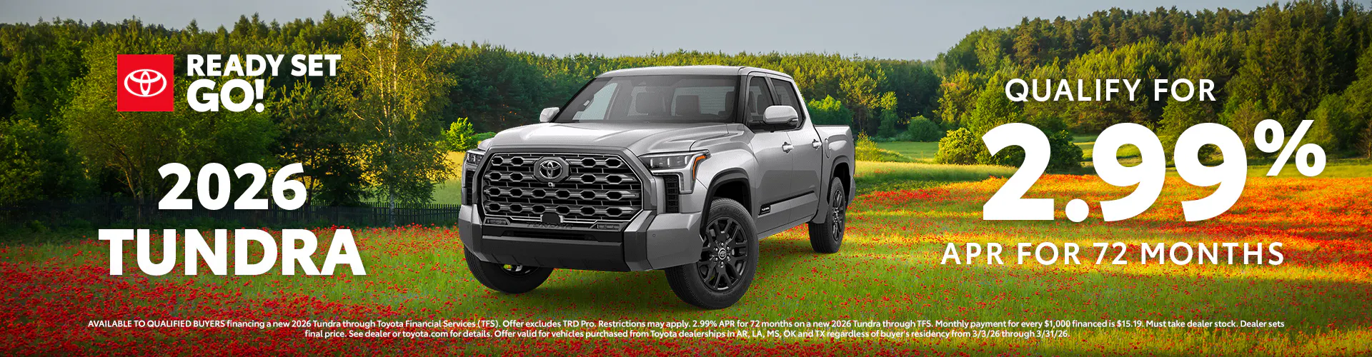 March 2026 GST Tundra APR