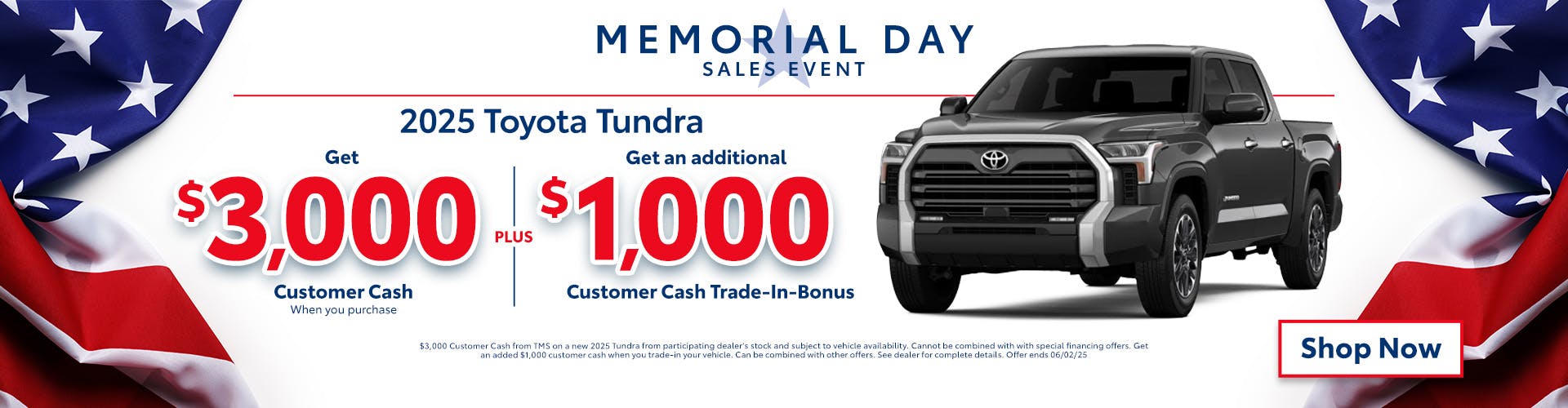 May25 Tundra – Customer Bonus Cash