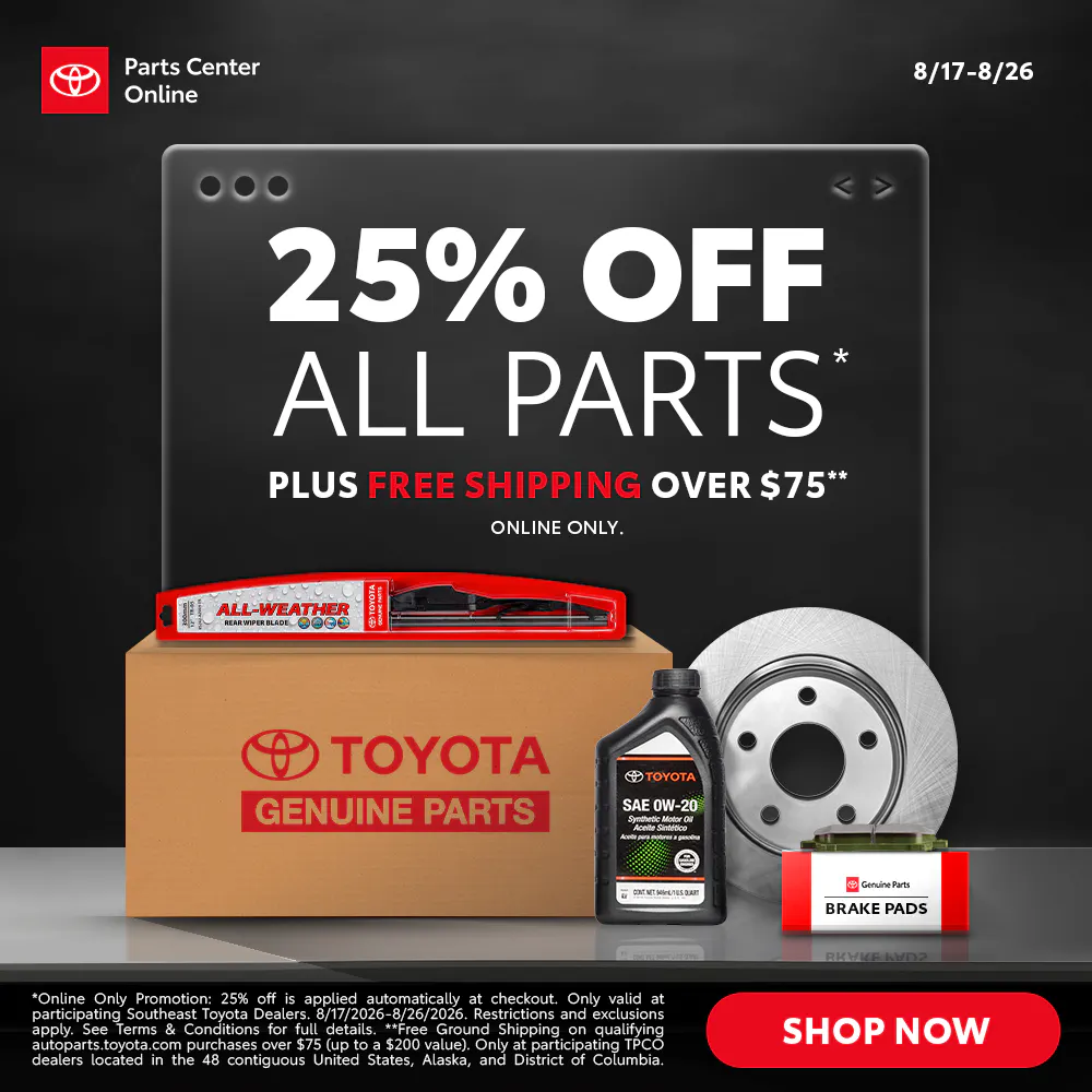 25% off All Parts + Free Shipping Over $75 | Springhill Toyota