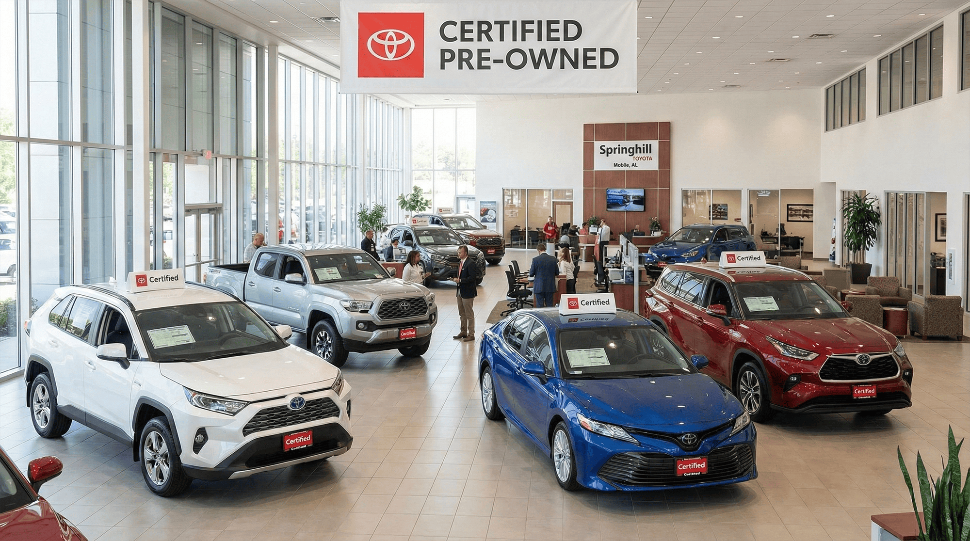 Wide view from a Toyota store.