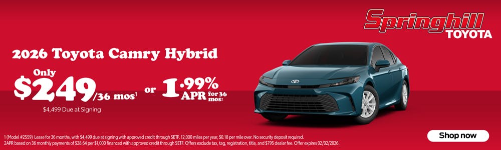 2026 Camry SRP | Springhill Toyota