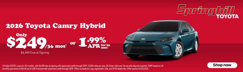 2026 Camry SRP | Springhill Toyota