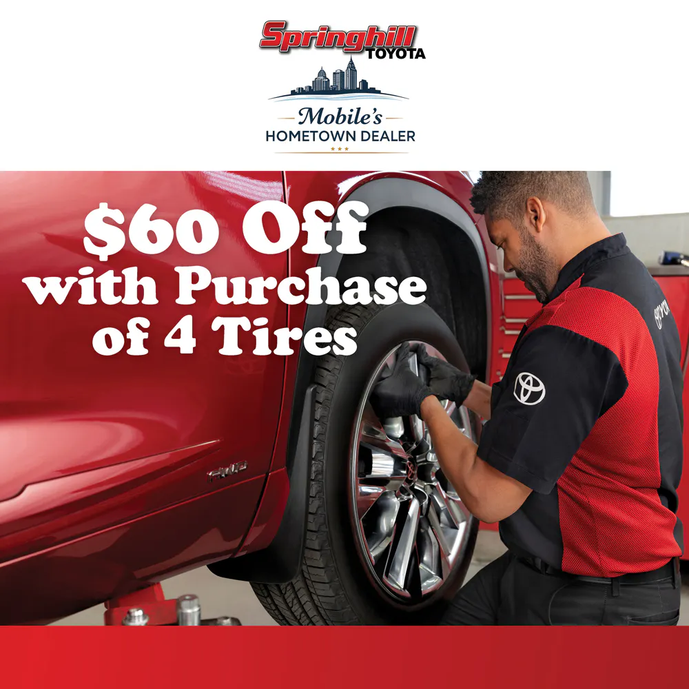 $60 off with Purchase of 4 Tires | Springhill Toyota