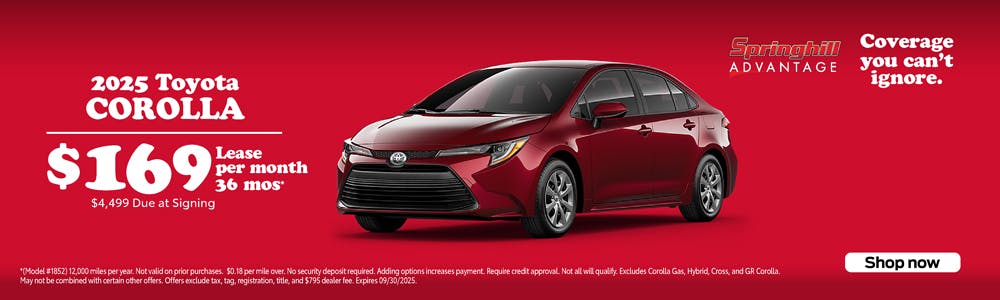 2025 Corolla SRP | Springhill Toyota
