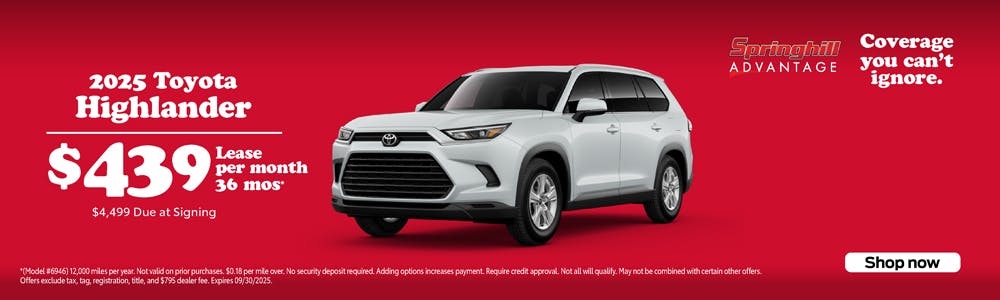 2025 Highlander SRP | Springhill Toyota