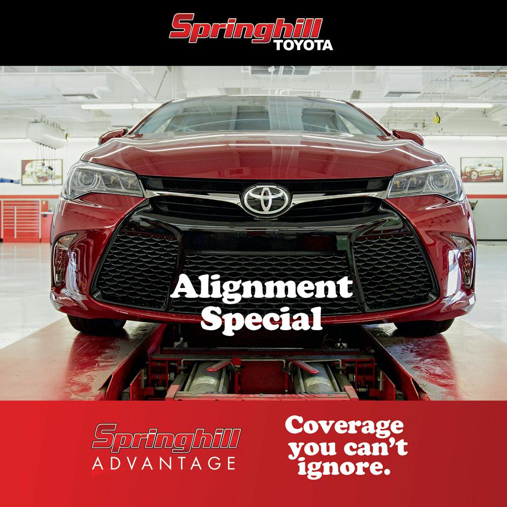 $89.99 Alignment Special | Springhill Toyota