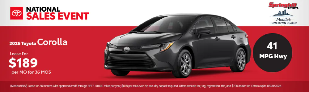 2026 Toyota Corolla | Springhill Toyota