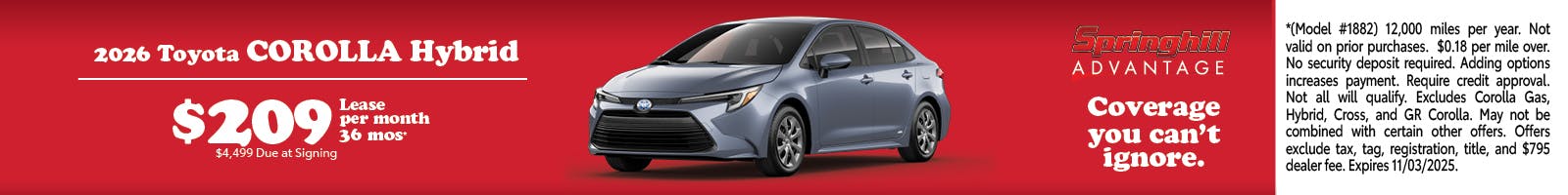 2025 Corolla Hybrid SRP