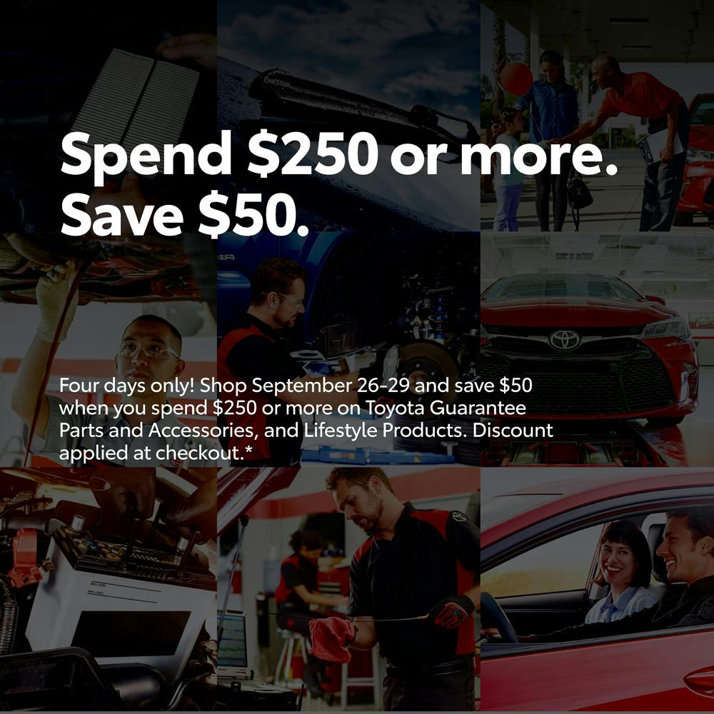 Spend $250 or more. Save $50 Service Coupon | Springhill Toyota