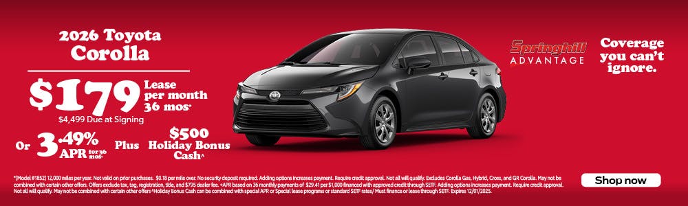 2026 Corolla SRP | Springhill Toyota