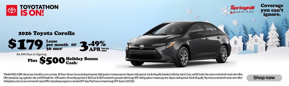 2026 Corolla SRP | Springhill Toyota