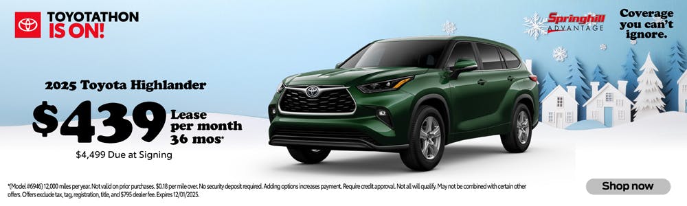2025 Highlander SRP | Springhill Toyota