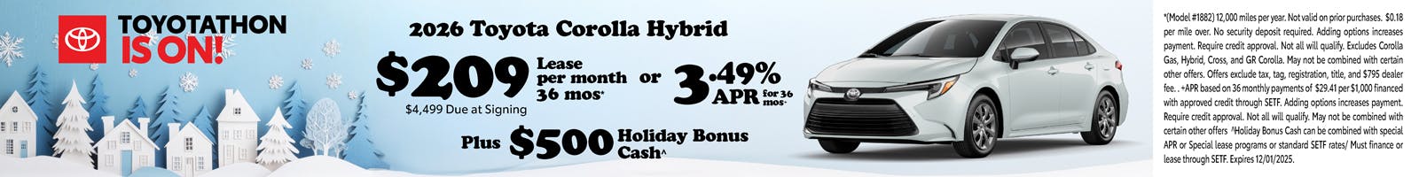 2026 Corolla Hybrid SRP