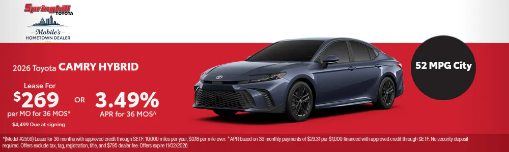 2026 October Toyota Camry Hybrid | Springhill Toyota