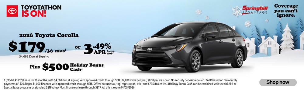 2026 Corolla SRP | Springhill Toyota