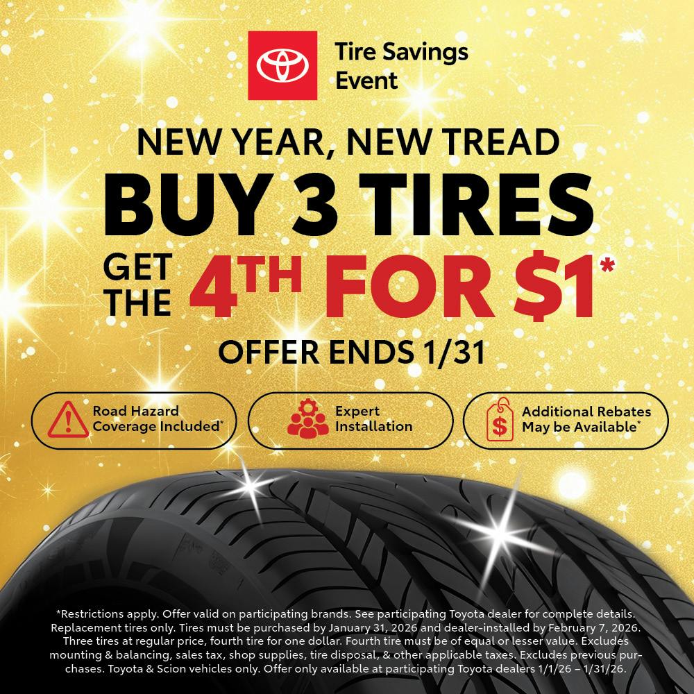 Buy 3 Tires get the 4th for $1 | Springhill Toyota