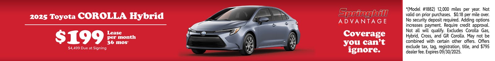 2025 Corolla Hybrid SRP