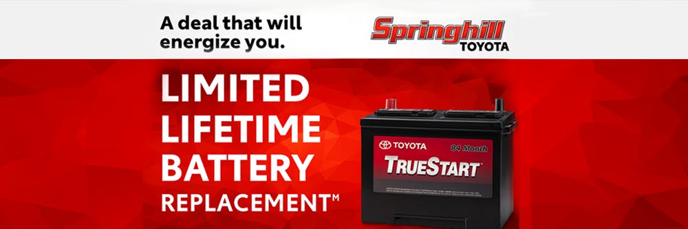 Limited Lifetime Battery Replacement | Springhill Toyota