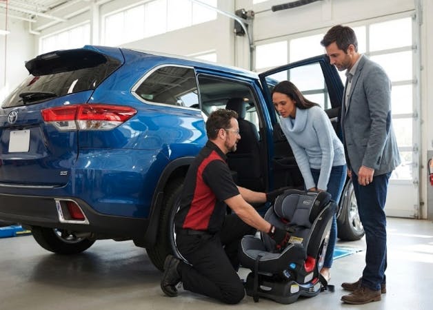 toyota proper car seat installation