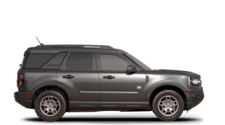 A grey Ford Bronco Sport with tinted rear windows