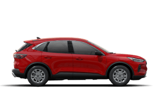 A red Ford Escape isolated on a white background