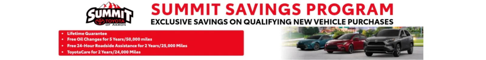 Summit Savings Program | Summit Toyota of Akron