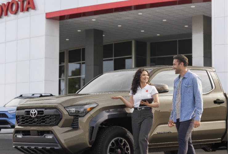 Toyota customer discussing finance options